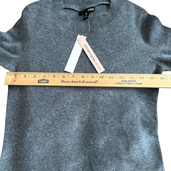 Agua Bloomingdale’s Gray Cashmere Women's Sweater - Picture 12 of 13